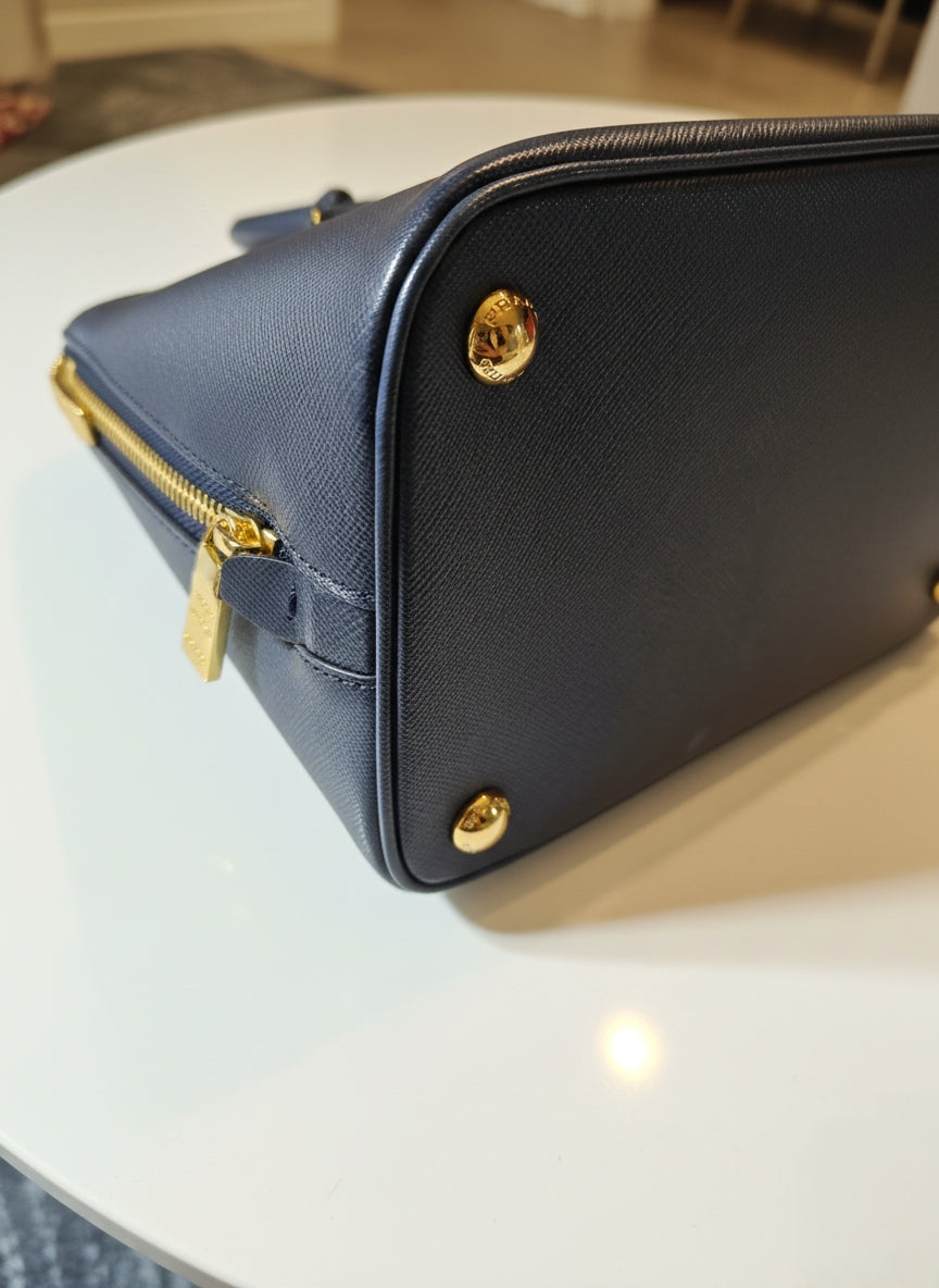 Prada Promenade Saffiano Leather Bag Blue