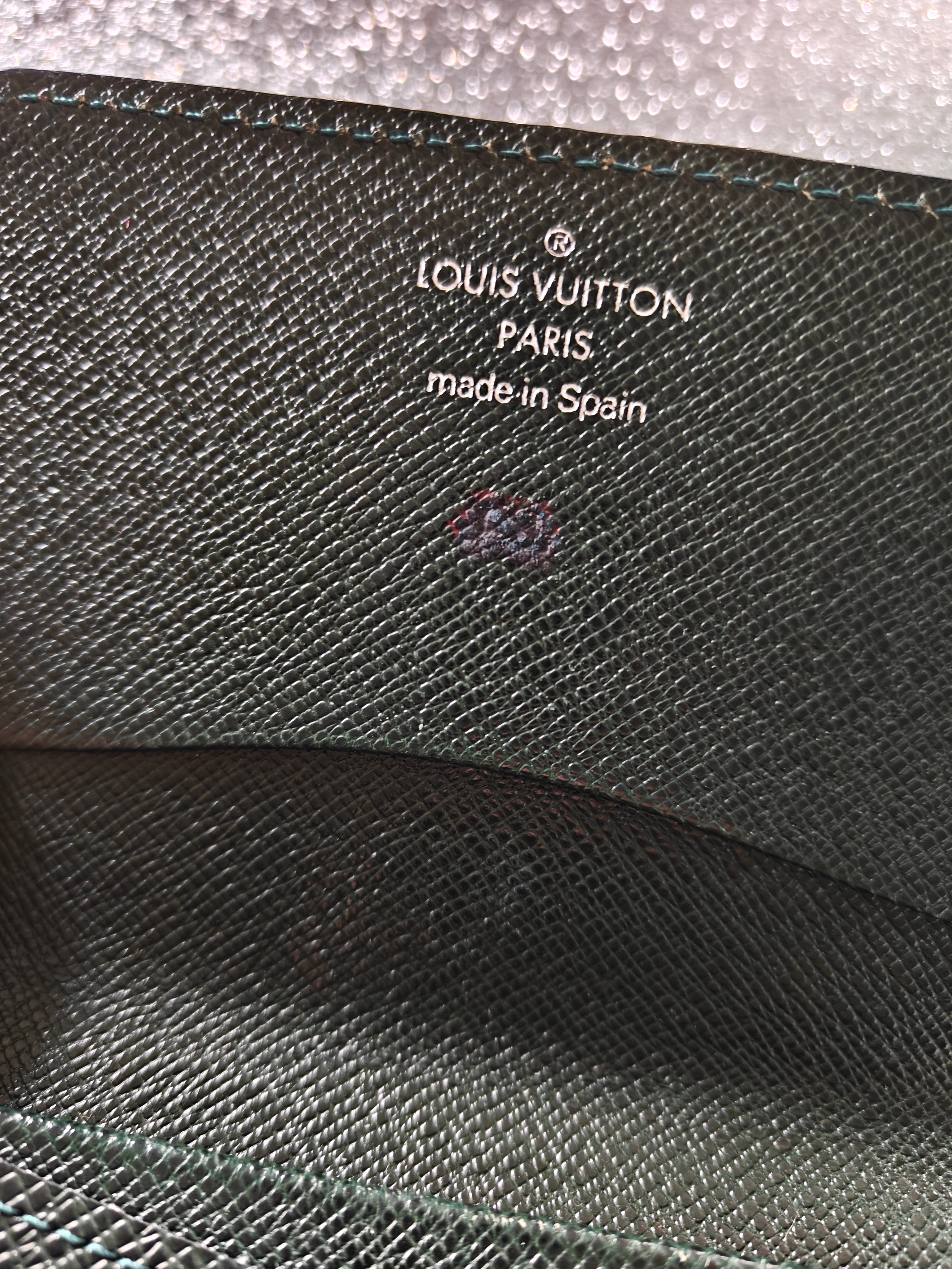 Louis Vuitton Taïga Leather Wallet Dark Green
