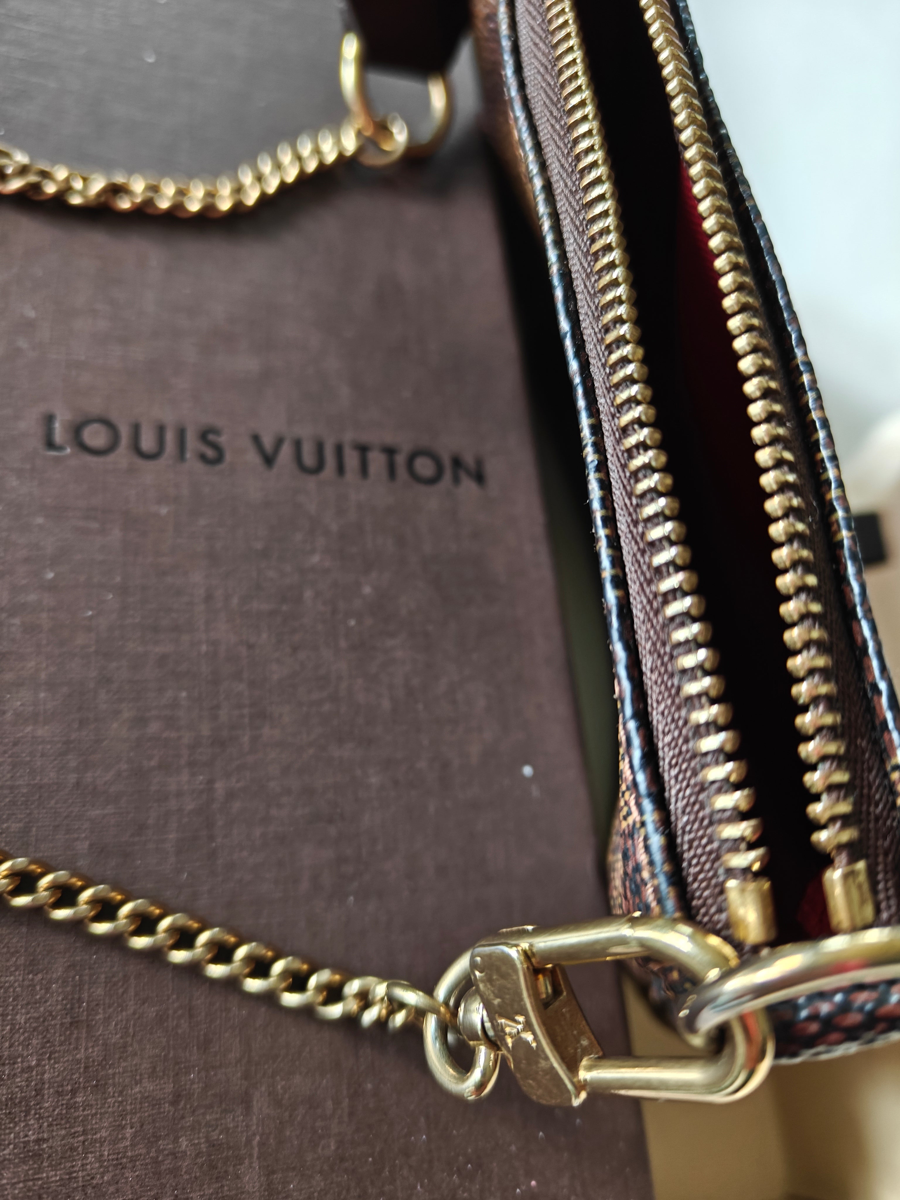 Louis Vuitton Pochette Accessoire Cloth Clutch Bag