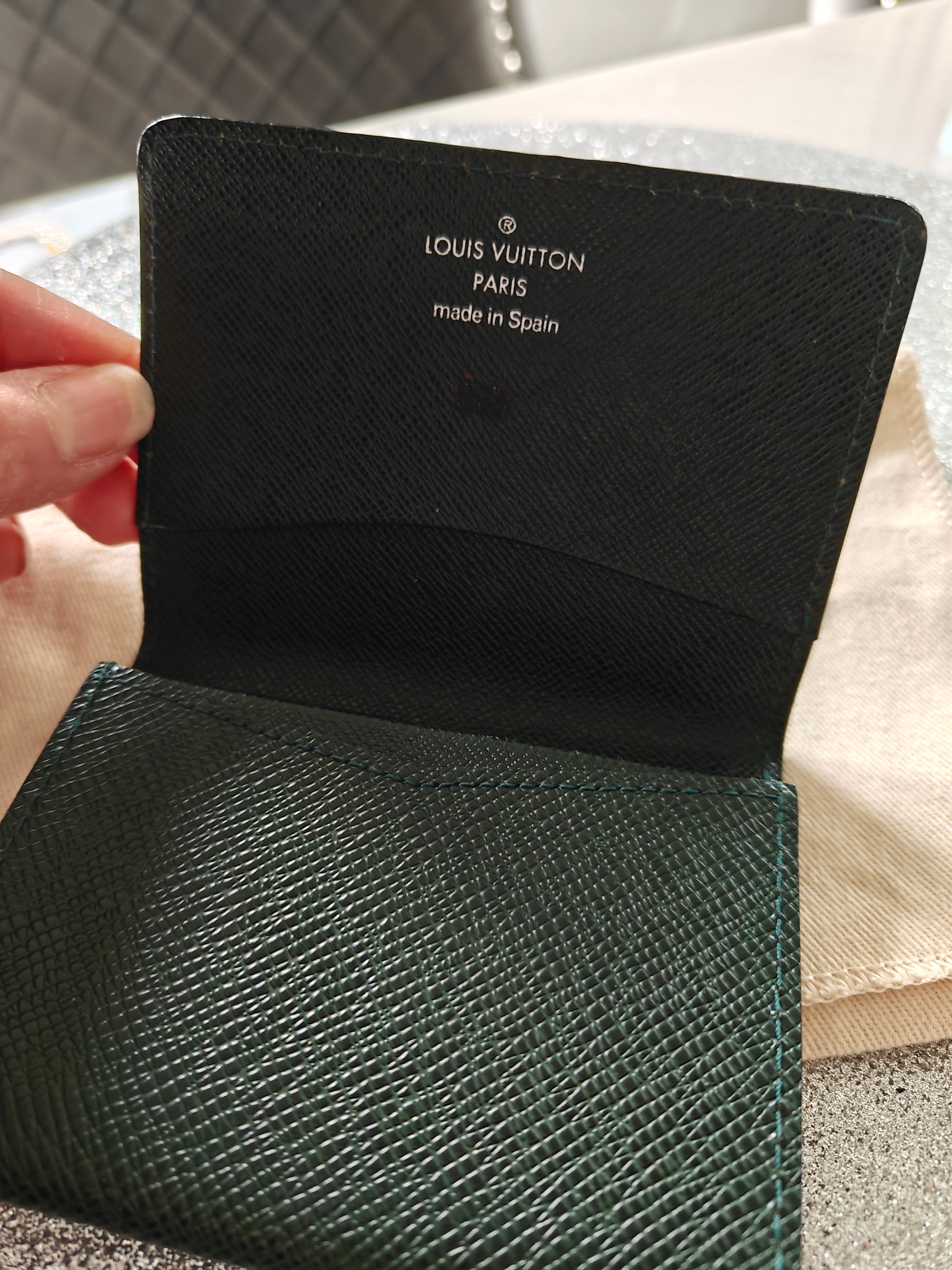 Louis Vuitton Taïga Leather Wallet Dark Green
