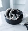Gucci GG Buckle Marmont Leather Belt