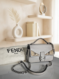 Fendi Baguette Monster Leather Crossbody Bag