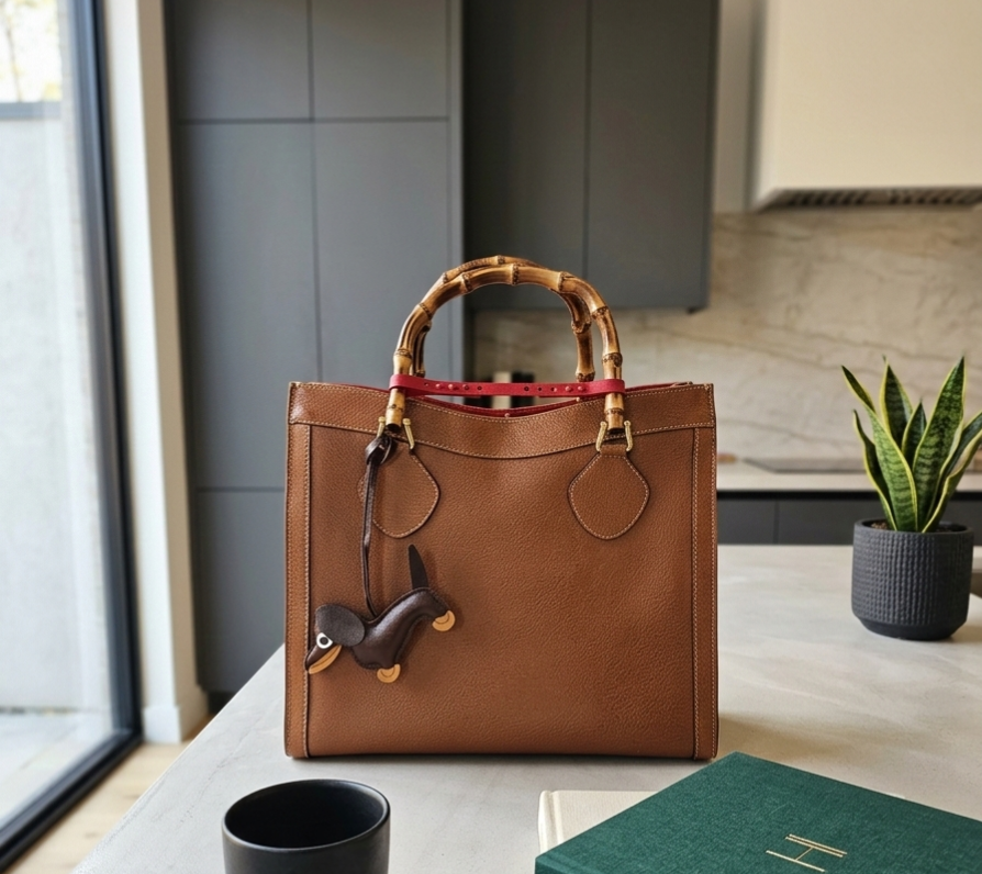 Gucci Diana Bamboo Leather Tote