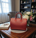 Louis Vuitton Speedy Leather Handbag Red